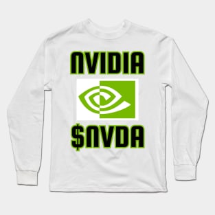 Nvidia $NVDA Buy Hold Stock Long Sleeve T-Shirt